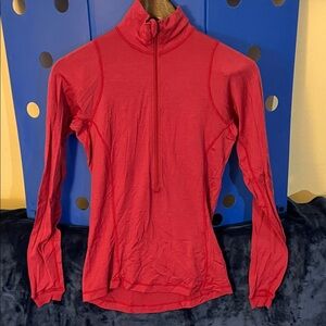 MEC Bold Red Long-Sleeve Shirt merino wool